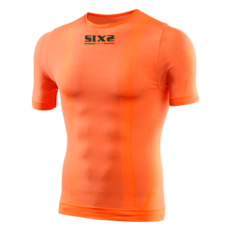 MAILLOT MANCHES COURTES SIXS ORANGE FLUO