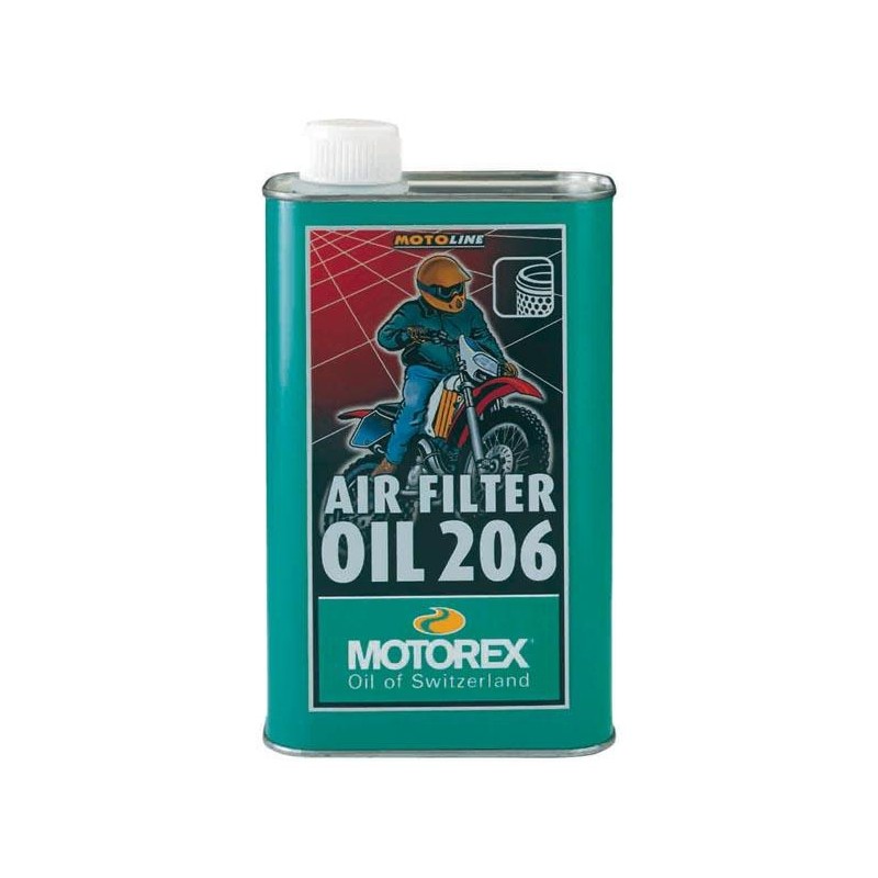 Motorex Air Filter Oil 206 – Huile Pour Filtre à Air Mousse 1L – Adhérence Extrême, Protection Sable/Poussière/Eau