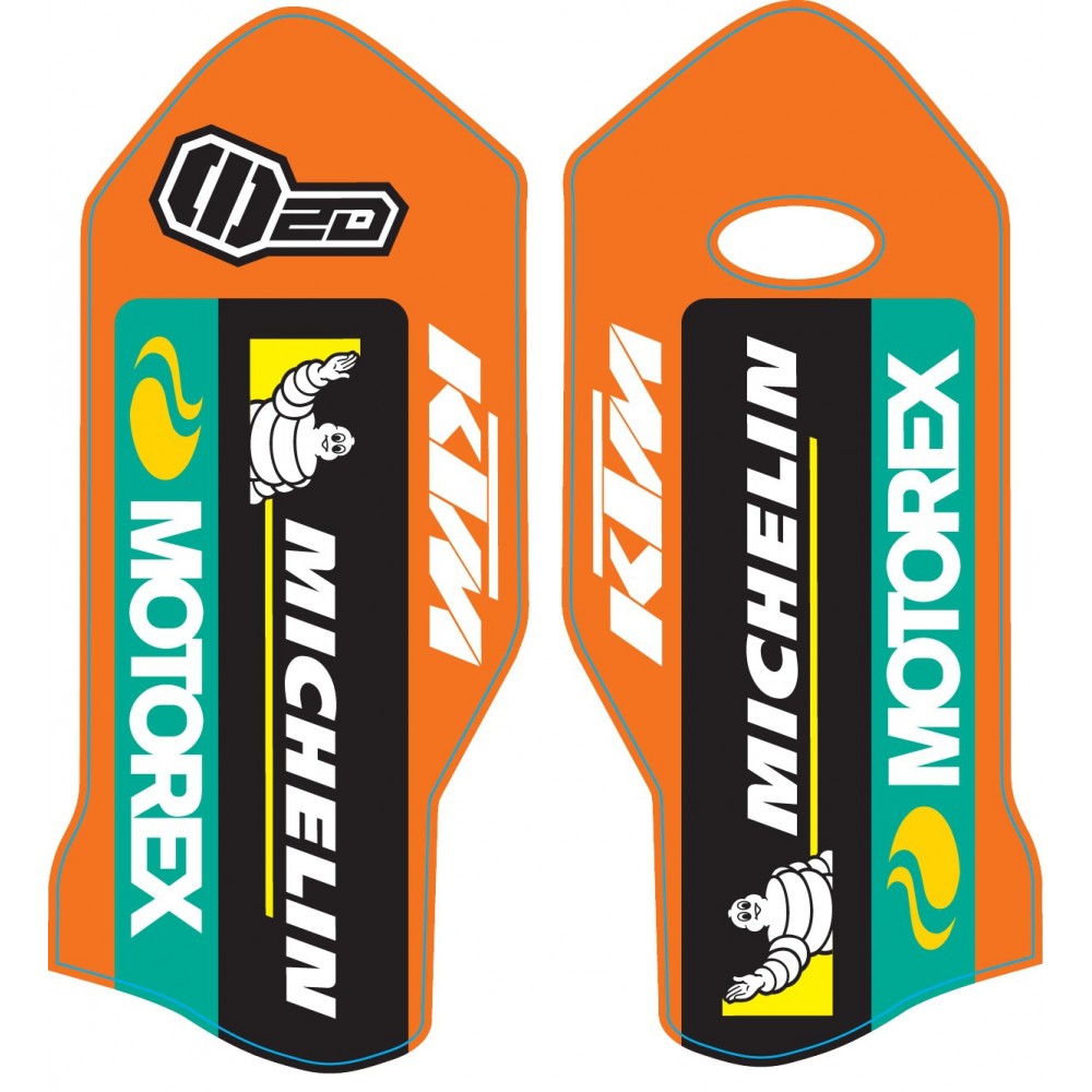 DECO DE FOURCHE WOLFF SX 16/19 EXC 17/19 ORANGE
