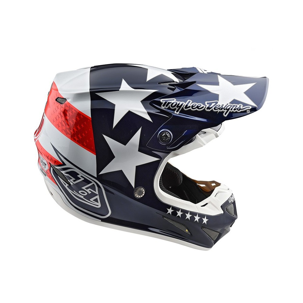CASQUE TROY LEE DESIGNS SE4 COMPOSITE FREEDOM BLUE