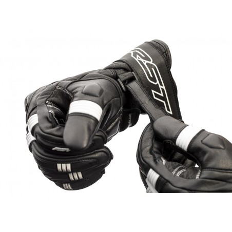 GANTS RST PILOT CE CUIR NOIR/BLANC 