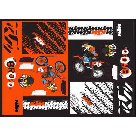 PLANCHE STICKERS KTM TEAM GRAPHIC