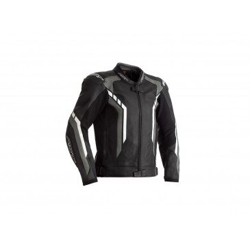 BLOUSON RST AXIS CUIR NOIR BLANC