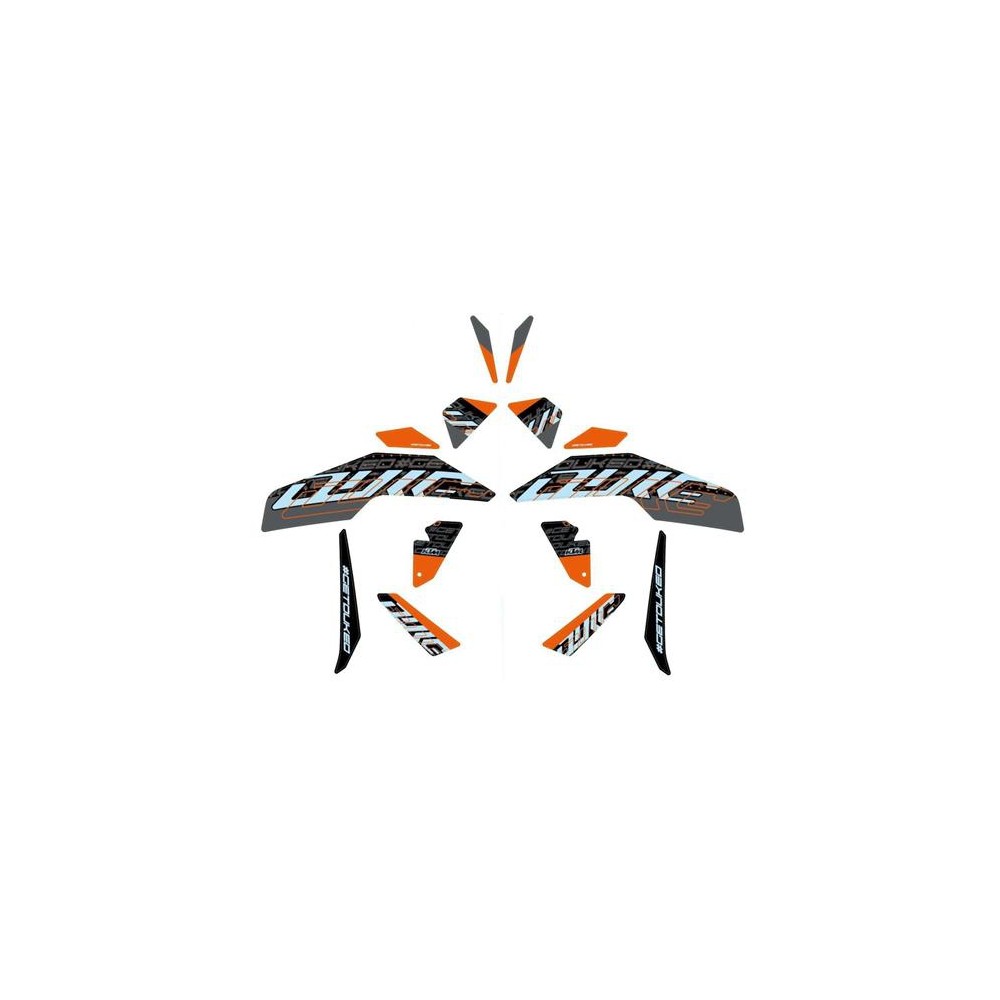 KIT DECO KTM STYLE POUR DUKE 125 ET 390 KIT DECO KTM STYLE POUR DUKE 125 ET 390