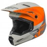 CASQUE FLY KINETIC STRAIGHT EDGE ORANGE/GRIS 