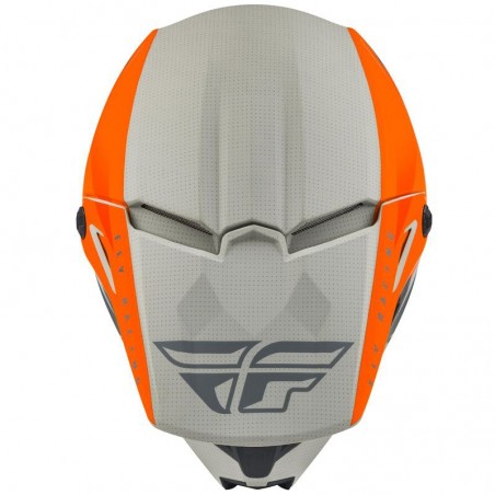 CASQUE FLY KINETIC STRAIGHT EDGE ORANGE/GRIS 