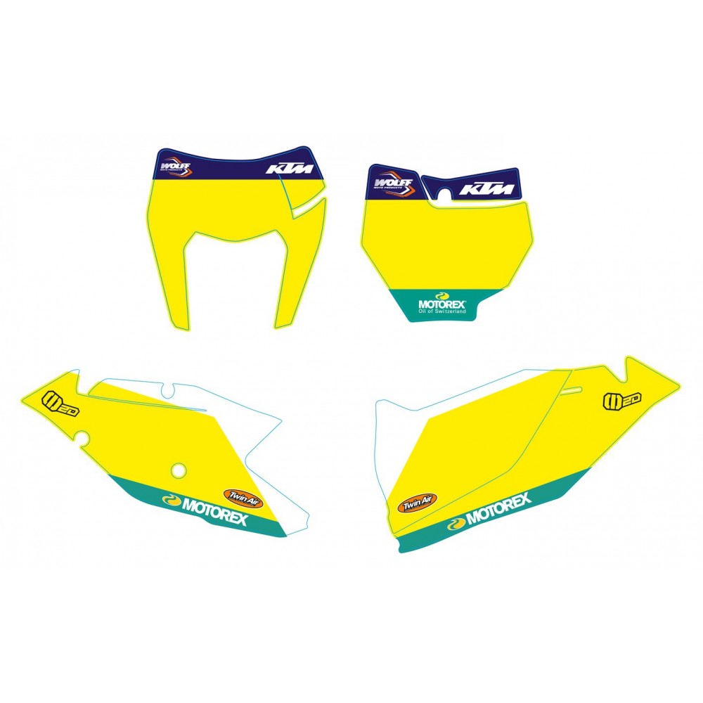 FOND DE PLAQUE WOLFF JAUNE SERIES POUR SX16/18 ET EXC17/19 FOND DE PLAQUE WOLFF JAUNE SERIES POUR SX16/18 ET EXC17/19