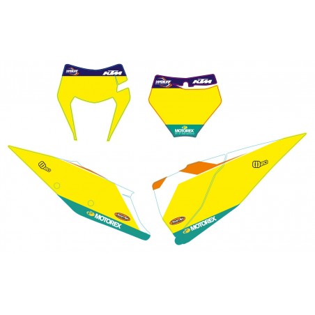 FOND DE PLAQUE WOLFF JAUNE SERIES POUR SX19-21 ET EXC20/21