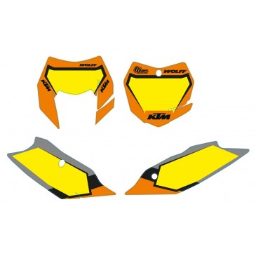 FOND DE PLAQUE WOLFF JAUNE SERIES POUR SX13/15 ET EXC14/16