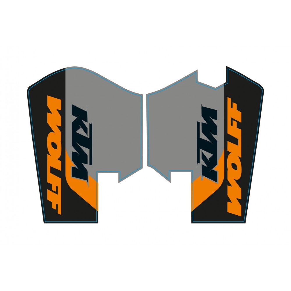 DECO FOURCHE WOLFF SERIE GRISE POUR SX 07-15 ET EXC 08-16