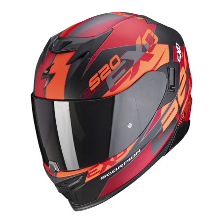 CASQUE SCORPION EXO-520 AIR COVER NOIR MAT/ROUGE 