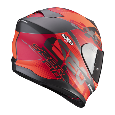 CASQUE SCORPION EXO-520 AIR COVER NOIR MAT/ROUGE 