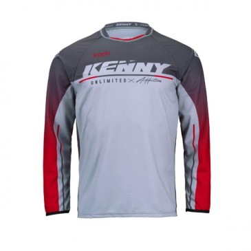 MAILLOT KENNY TRACK ADULTE GRIS/ROUGE