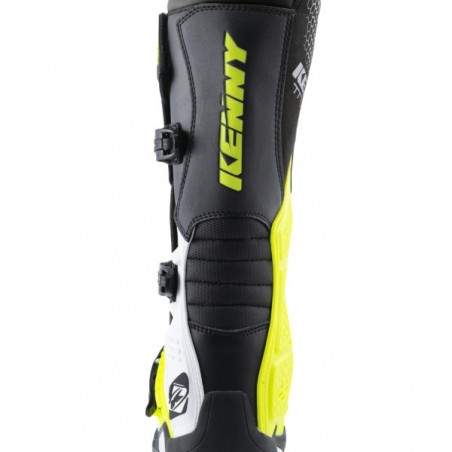 BOTTES KENNY TRACK BLANC/JAUNE FLUO