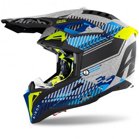 CASQUE AIROH AVIATOR 3 WAVE ARGENT CHROME