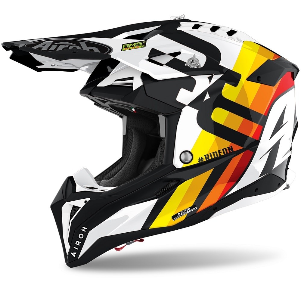 CASQUE AIROH AVIATOR 3 RAINBOW BLANC BRILLANT - Casques moto tout ...