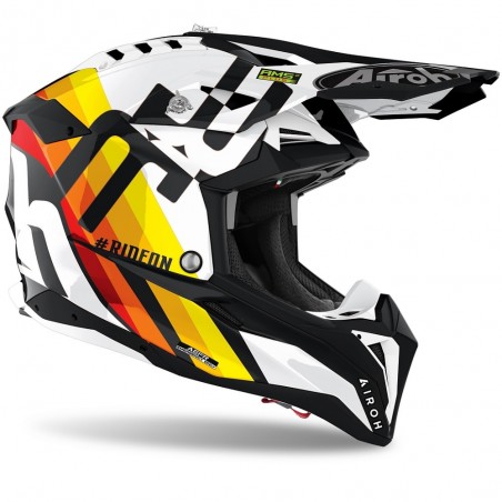 CASQUE AIROH AVIATOR 3 RAINBOW BLANC BRILLANT 