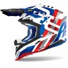 CASQUE AIROH AVIATOR 3 RAINBOW BLEU/ROUGE BRILLANT CASQUE AIROH AVIATOR 3 RAINBOW BLEU/ROUGE BRILLANT