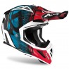 CASQUE AIROH AVIATOR ACE KYBON BLEU/ROUGE BRILLANT 