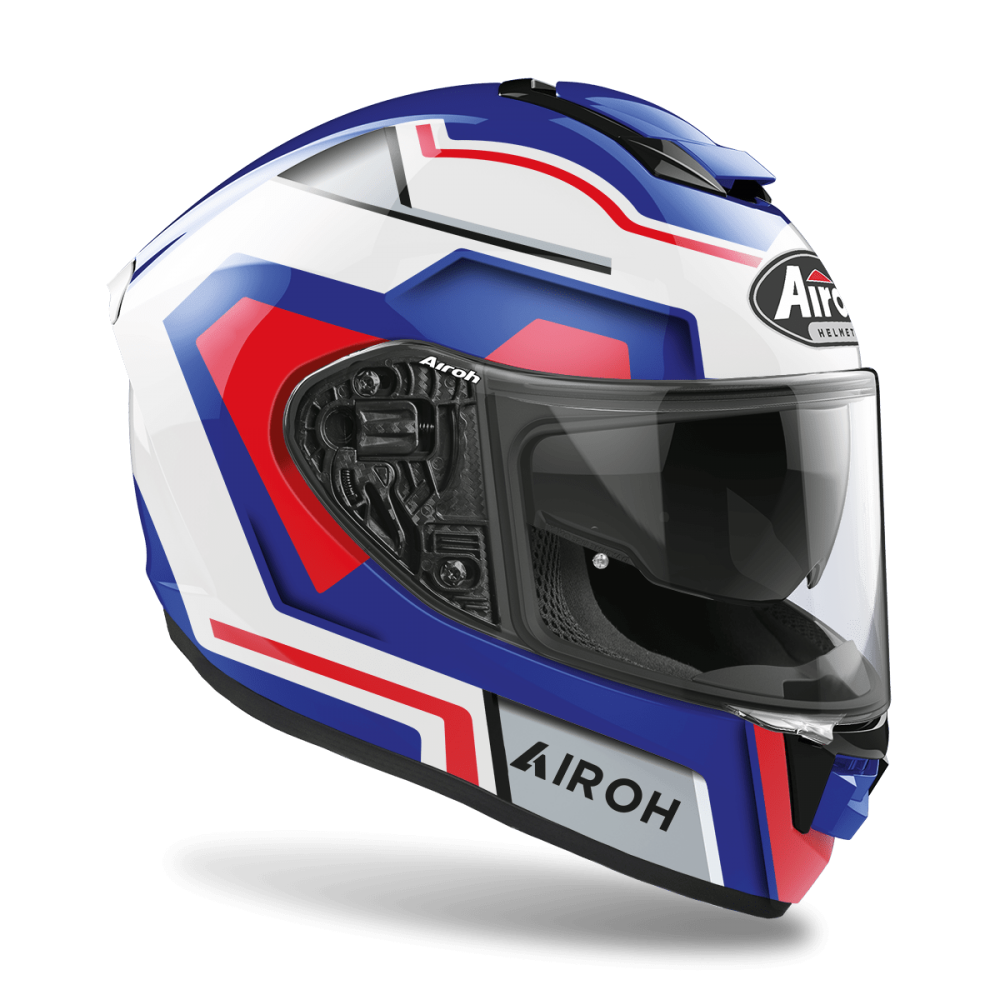 CASQUE AIROH ST.501 SQUARE BLEU/ROUGE