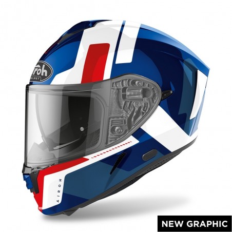 CASQUE AIROH SPARK SHOGUN BLEU/ROUGE BRILLANT