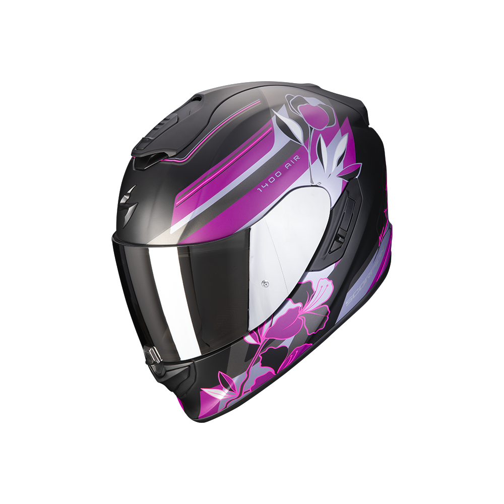 CASQUE SCORPION EXO-1400 AIR GAIA NOIR MAT-ROSE CASQUE SCORPION EXO-1400 AIR GAIA NOIR MAT-ROSE