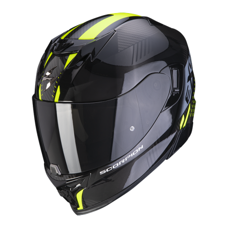 CASQUE SCORPION EXO-520 AIR LATEN NOIR- JAUNE FLUO 