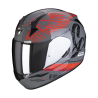 CASQUE SCORPION EXO-390 IGHOST GRIS CIMENT-ROUGE 