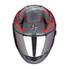 CASQUE SCORPION EXO-390 IGHOST GRIS CIMENT-ROUGE 