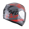 CASQUE SCORPION EXO-390 IGHOST GRIS CIMENT-ROUGE 