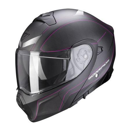 CASQUE SCORPION EXO-930 CIELO NOIR MAT-ROSE 