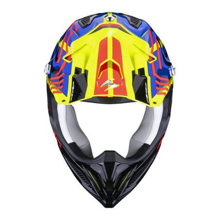 CASQUE SCORPION VX-22 AIR NEOX JAUNE FLUO-BLEU-ROUGE 