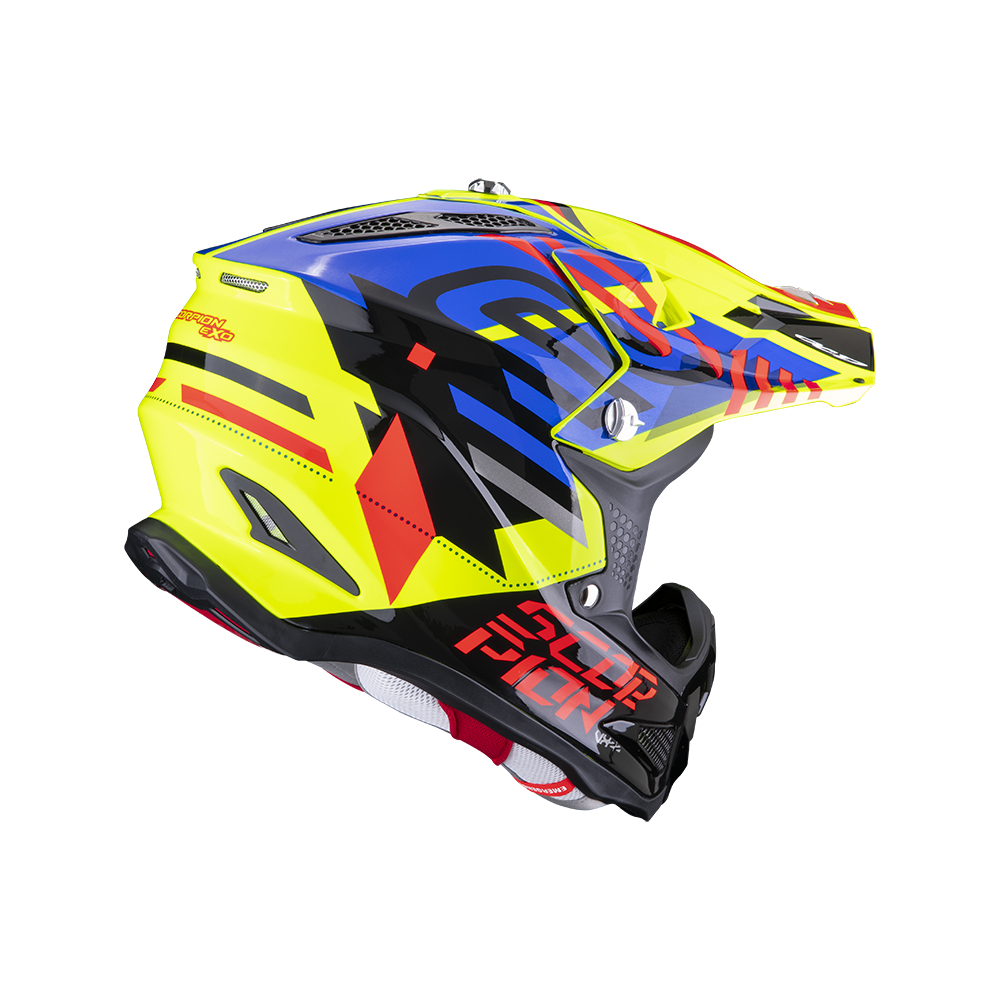 CASQUE SCORPION VX-22 AIR NEOX JAUNE FLUO-BLEU-ROUGE CASQUE SCORPION VX-22 AIR NEOX JAUNE FLUO-BLEU-ROUGE