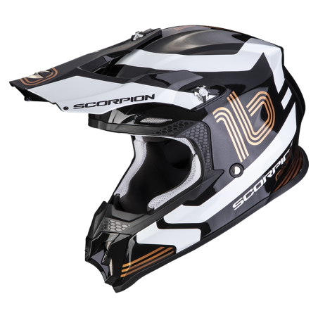 CASQUE SCORPION VX-16 AIR TUB NOIR METAL-OR 