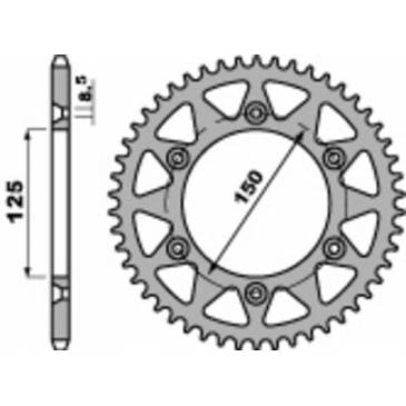 COURONNE PBR ACIER STANDARD POUR KTM SX/SX-F/EXC/EXC-F 00/25